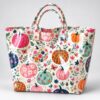 Pink Floral Pumpkin 2026 Tote Bag 2 1