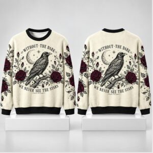 Without The Dark We Never See The Stars Bird Flower 2026 Ugly Sweater