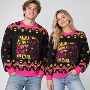 Wyj5fsFr Mama Need A Night Off Carl Cat Christmas 2026 Ugly Sweater 1 2 1
