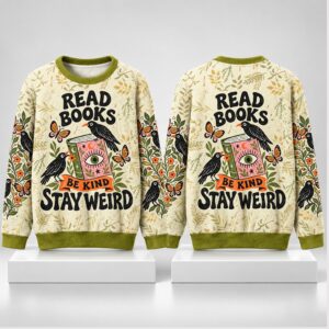 Read Books Be Kind Stay Weird Bird Book 2026 Ugly Sweater
