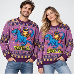 fsK84hlE Dinosaur Cat Mongo Is Appalled Christmas 2026 Ugly Sweater 1 1 1