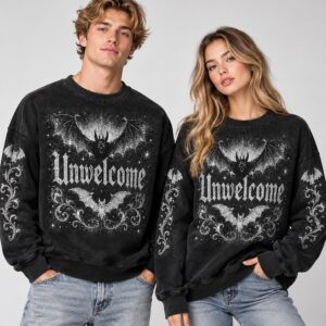 fu759n28 Unwelcome Bat Halloween 2026 Sweater 1 2 1