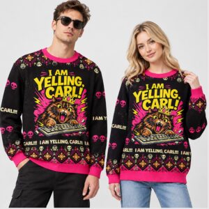 u5nURD3U I Am Yelling Carl Cat Christmas 2026 Ugly Sweater 1 1 1