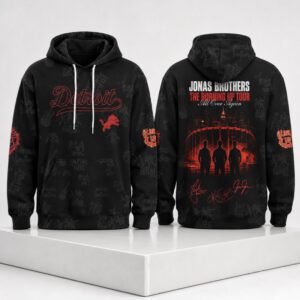 Detroit Lions Jonas Brothers The Burning Up Tour 2026 Hoodie