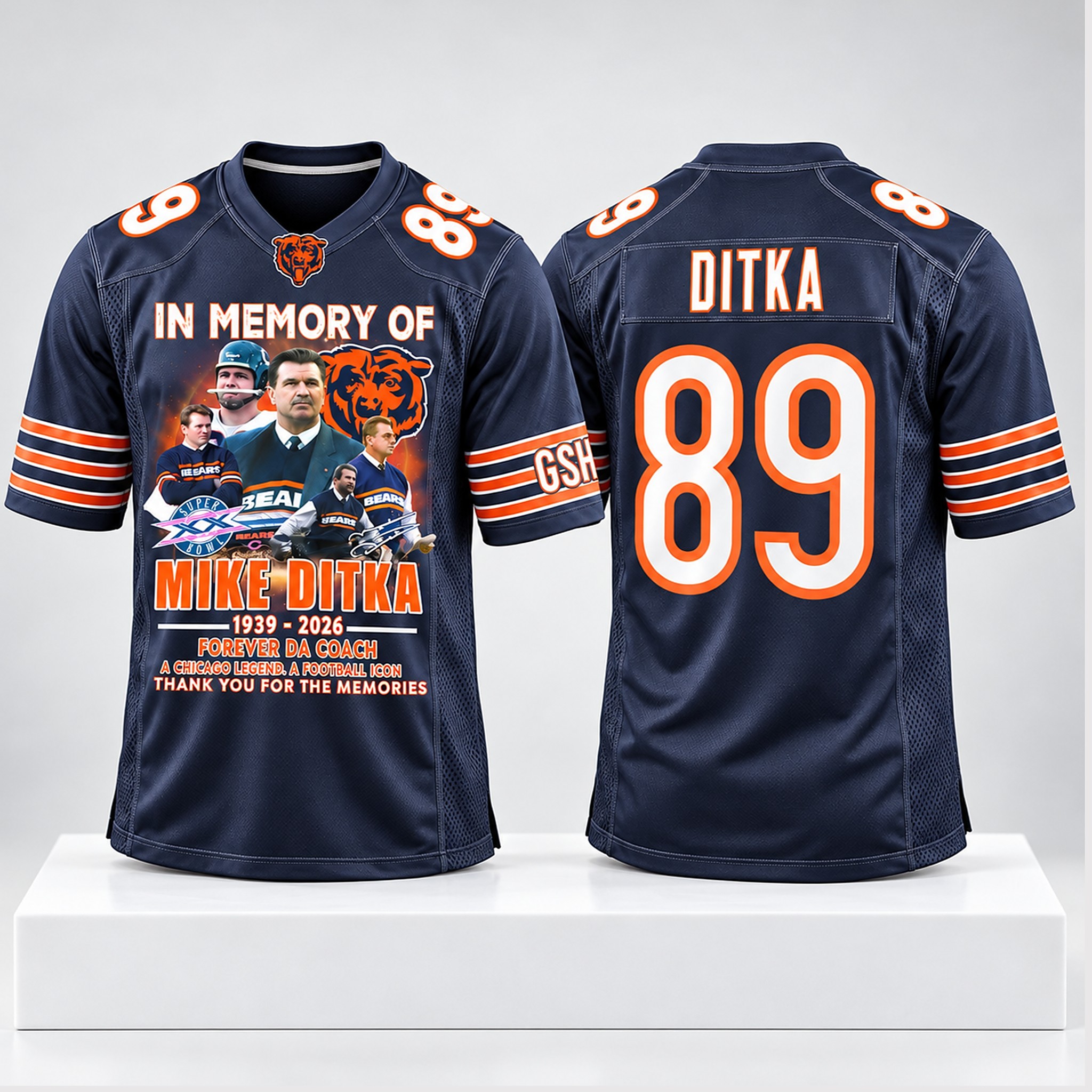 2026 Mike Ditka Thank You The Memories Bears Jersey 1 2026 Mike Ditka Thank You The Memories Bears Jersey 1 1