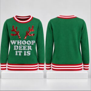 Whoop Deer It Is Christmas 2026 Ugly Sweater