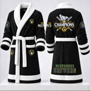 Brewers 2026 NLCS National League Champions Bathrobe 4 9AjGcLjf Brewers 2026 NCLS National League Champions Bathrobe 2 1 1