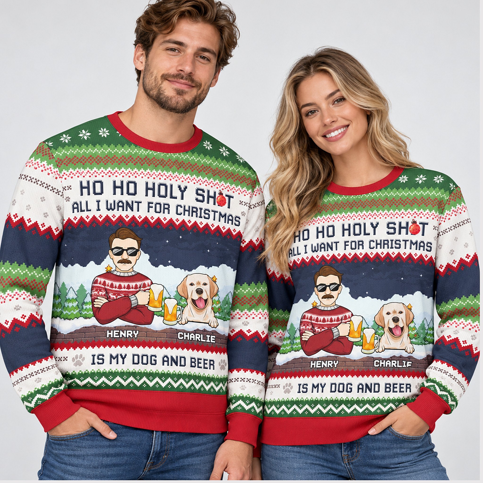 All I Want For Christmas Is My Dog And Beer Christmas 2026 Ugly Sweater 4 All I Want For Christmas Is My Dog And Beer Christmas 2026 Ugly Sweater 1 1 1