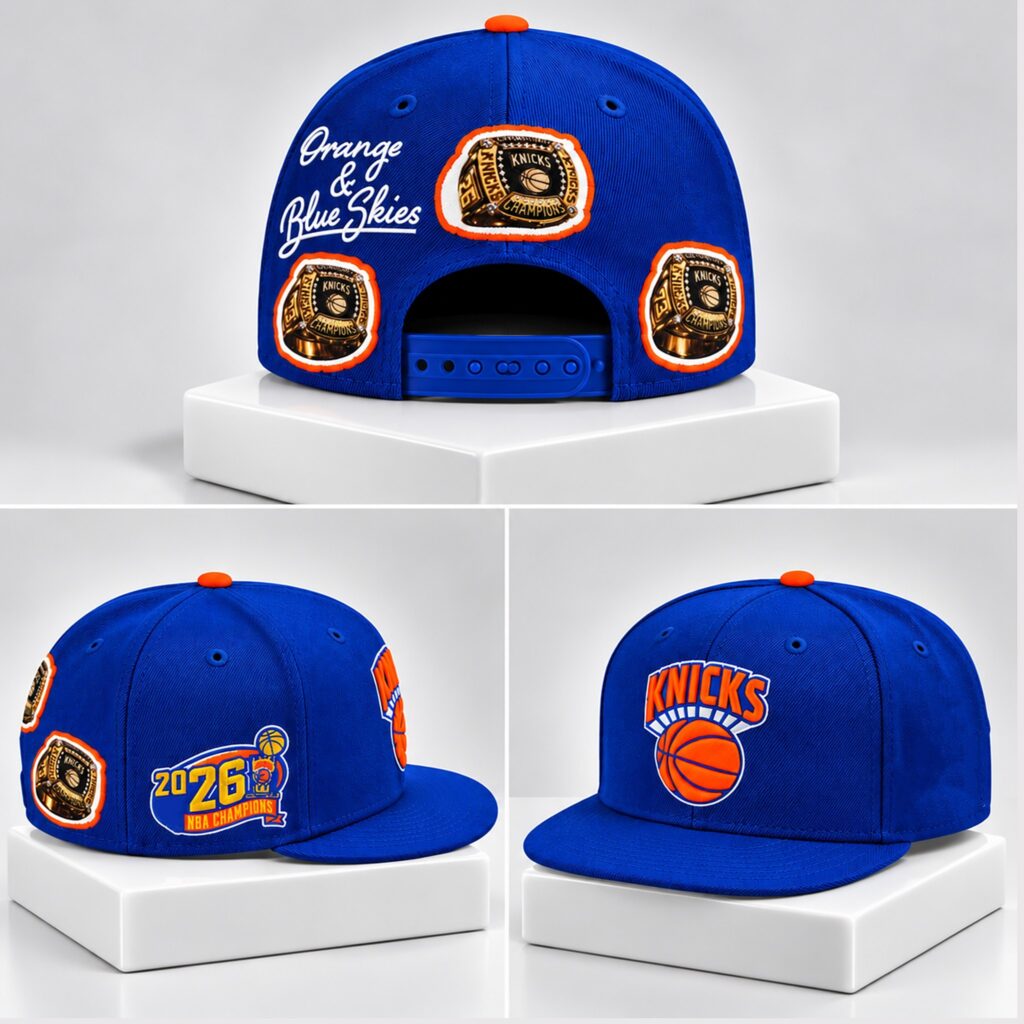 2026 Spike Lee Knicks Orange And Blue Skies Champions Hat
