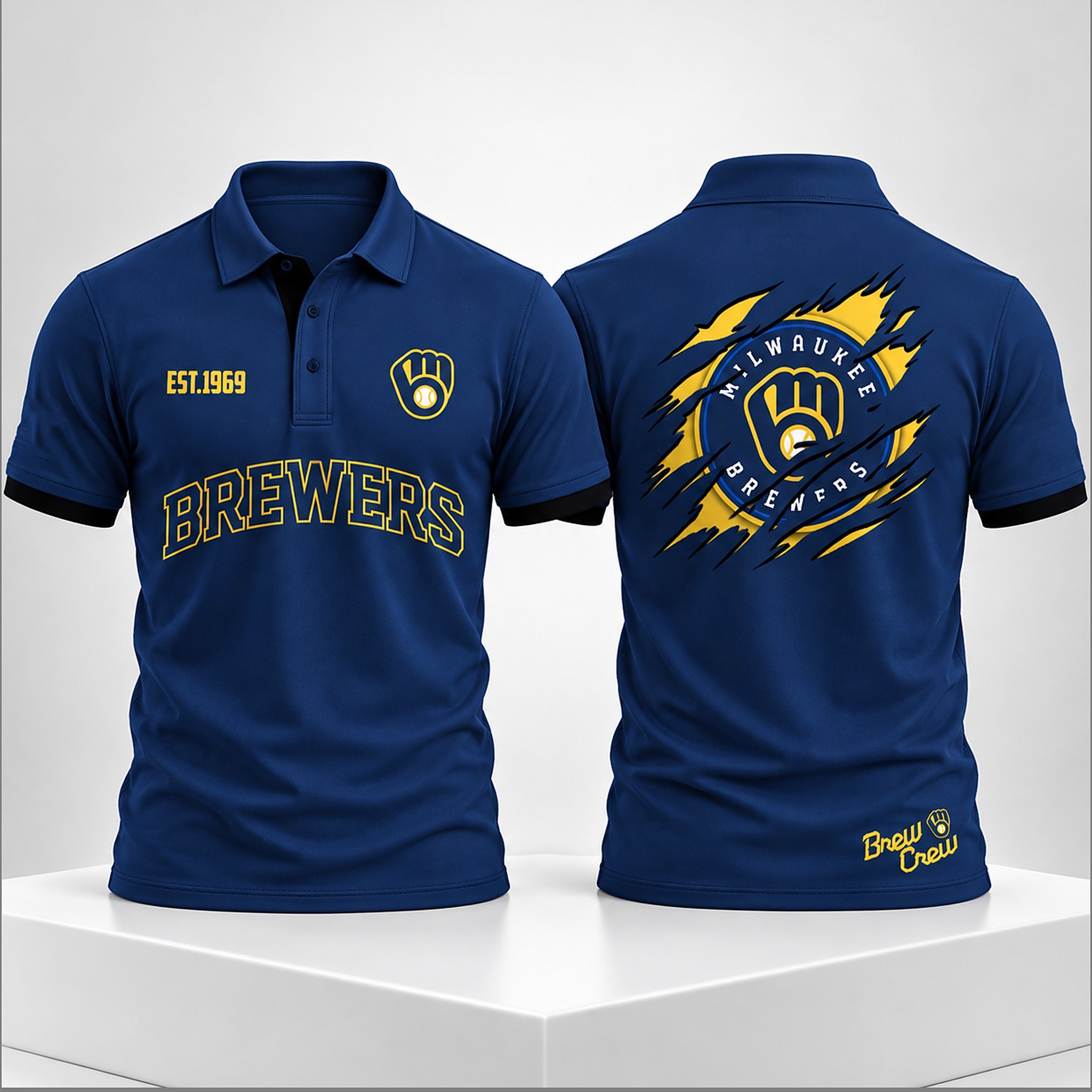 Brewers 2026 Brew Crew Est 1969 Polo Shirt 1 Brewers 2026 Brew Crew Est 1969 Polo Shirt 1 1