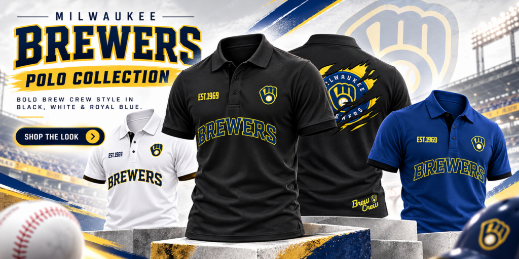Brewers 2026 Brew Crew Est 1969 Polo Shirt Banner