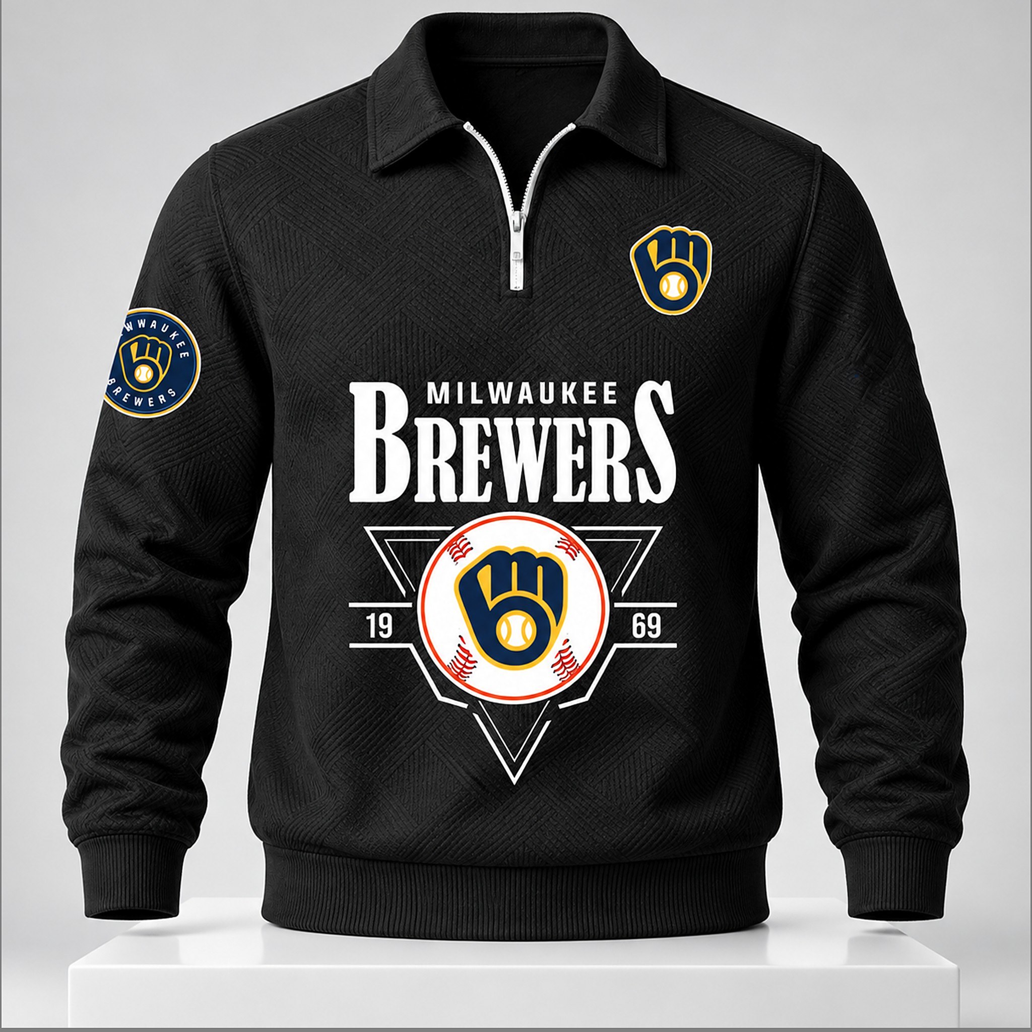 Brewers 2026 Est 1969 Polo Quarter Zip 1 Brewers 2026 Est 1969 Polo Quarter Zip 1 1 1