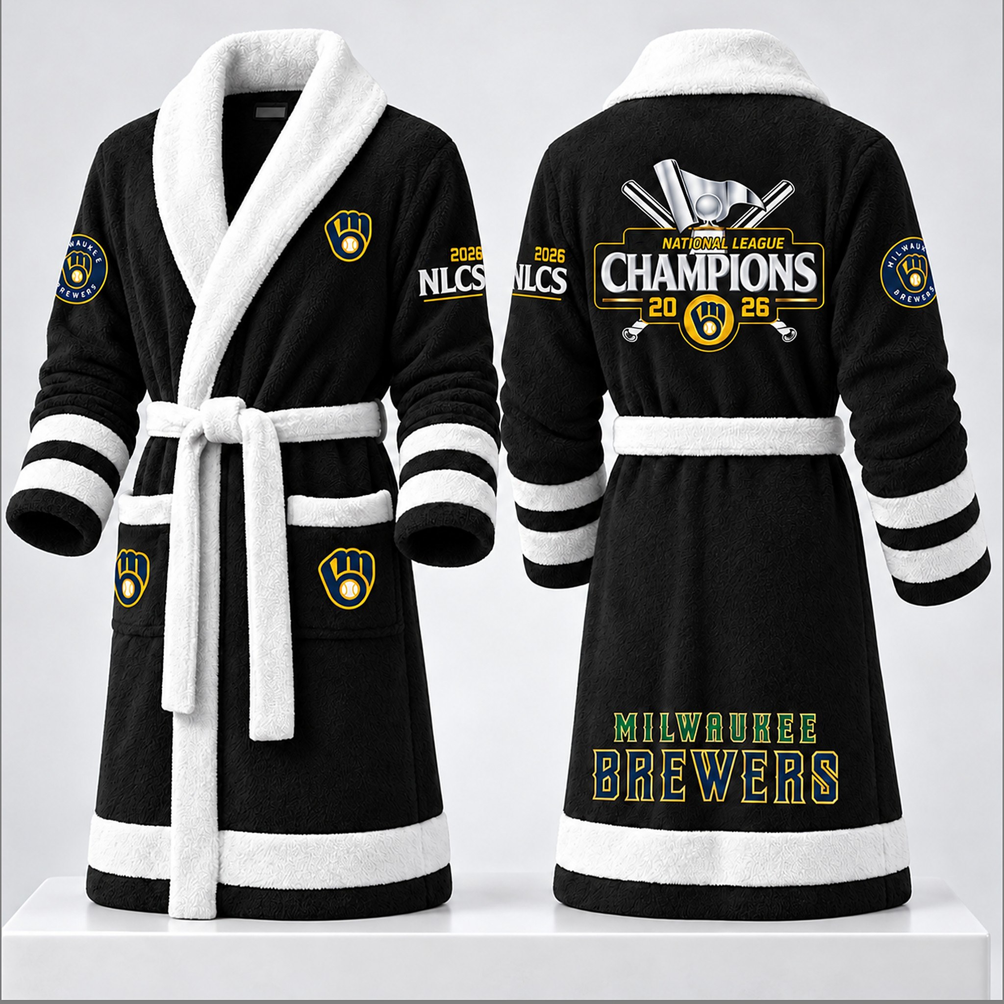 Brewers 2026 NLCS National League Champions Bathrobe 2 Brewers 2026 NCLS National League Champions Bathrobe 2 1 1
