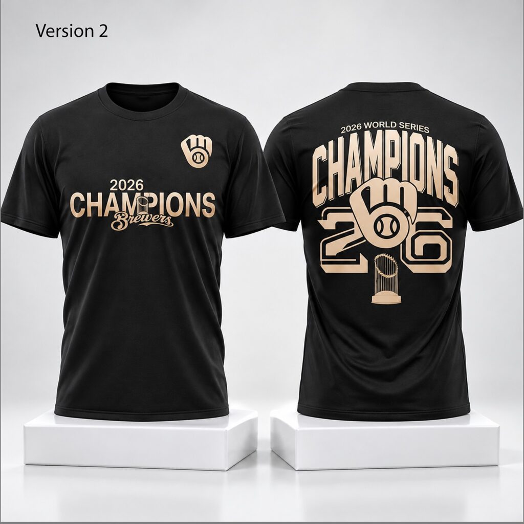 Brewers 2026 World Series Champions Trophy Shirt 1 1 1