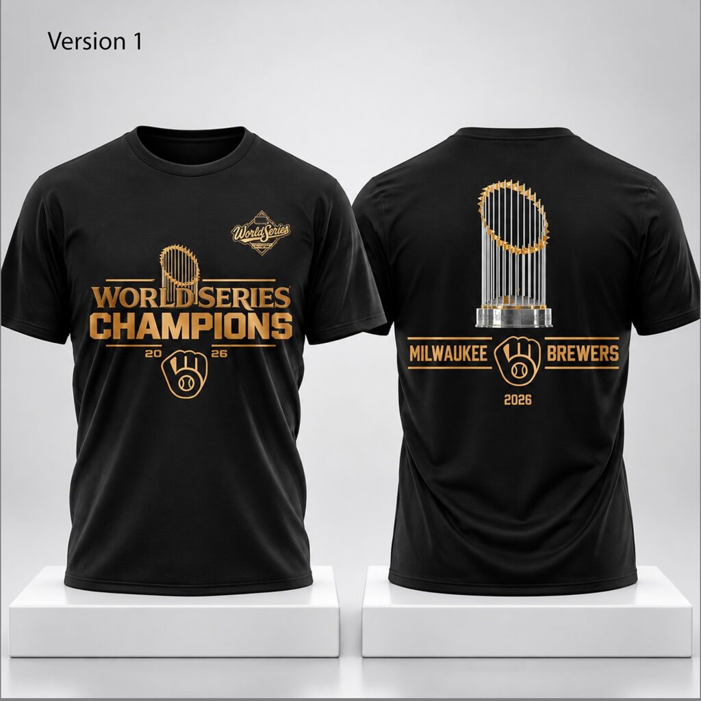 Brewers 2026 World Series Champions Trophy Shirt 1 1