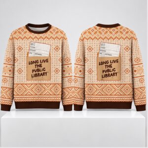 Long Live The Public Library Christmas 2026 Ugly Sweater