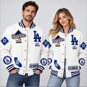 FFCeAF67 2026 LA Dodgers Baseball World Series Coat Est 1883 Jacket 1 1 1