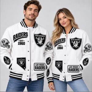 HadU448B Raiders Football 2026 Coat Est 1960 Jacket 1 1 1