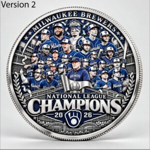 KUIgOKhL Brewers 2026 National League Champions Coin 1 1 1