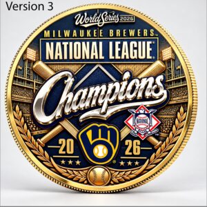 Brewers 2026 National League Champions World Series Coin 5 LZpYuxn8 Brewers 2026 National League Champions World Series Coin 2 1 1