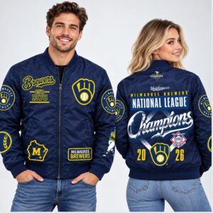 Brewers 2026 NLCS National League Champions World Series Est 1970 Jacket 3 NBlTFWaH Brewers 2026 NLCS National League Champions Word Series Est 1970 Jacket 1 1 1