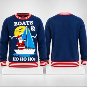 Santa Boats And Ho Ho Hos Christmas 2026 Ugly Sweater