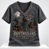 Rottweilers Because People Are Creepy Halloween 2026 V Neck Shirt 1 1
