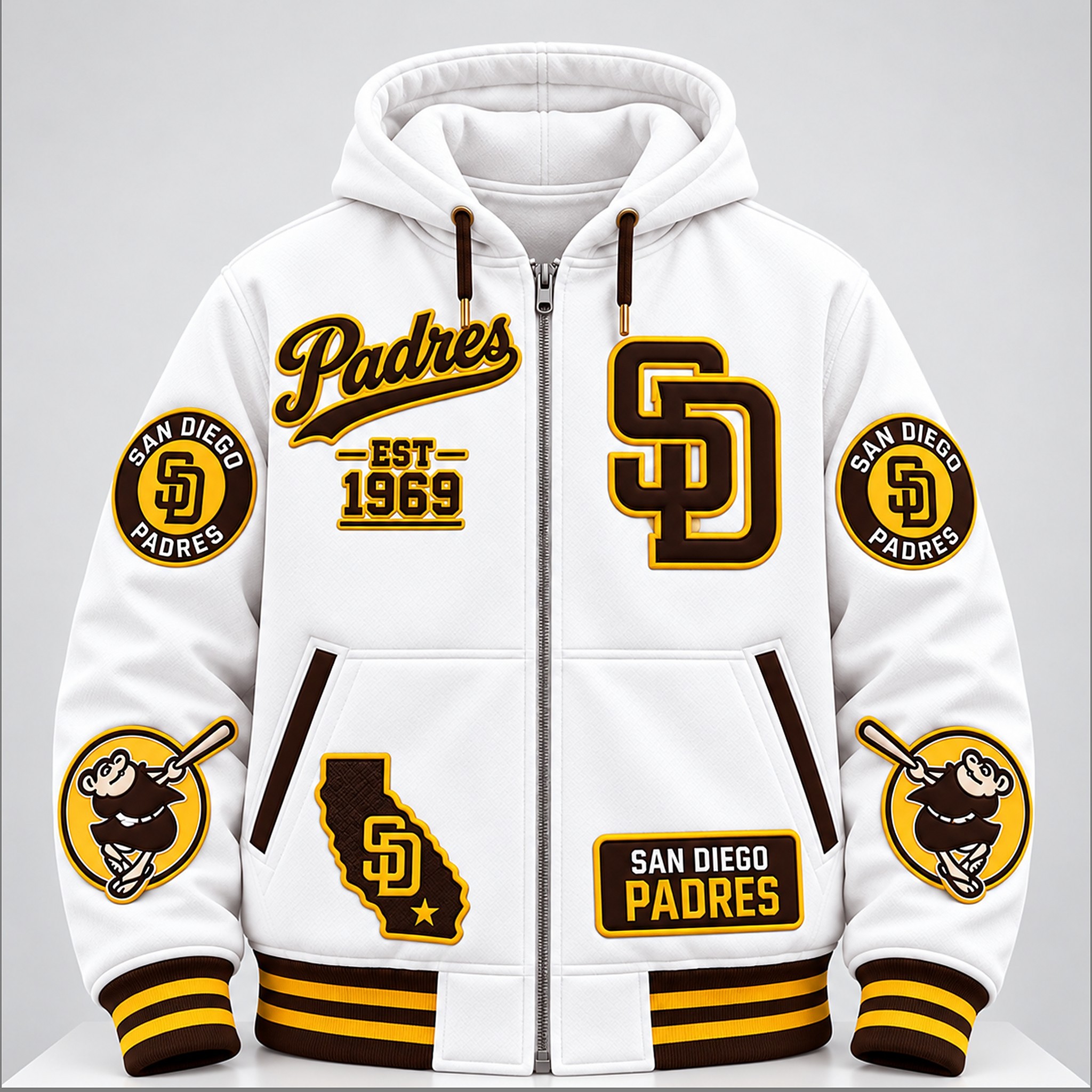 SD Padres Baseball 2026 Coat Est 1969 Jacket 1 SD Padres Baseball 2026 Coat Est 1969 Jacket 1 1