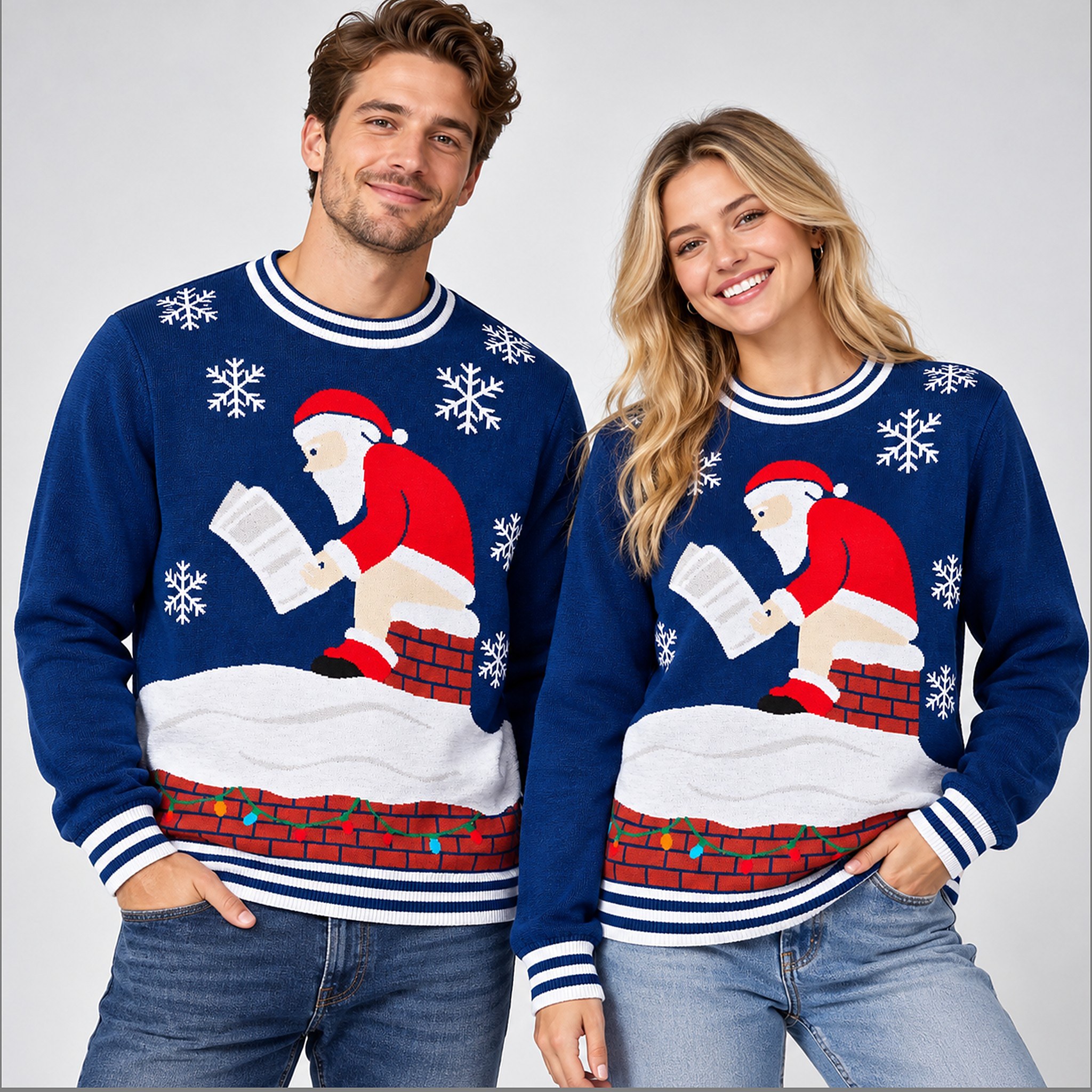 Santa Log on Fire Christmas 2026 Ugly Sweater 4 Santa Log on Fire Christmas 2026 Ugly Sweater 1 1 1