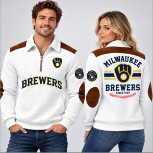 SgkafHrD Brewers Since 1969 Polo Quarter Zip 1 1