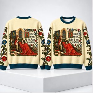 Disturb Me Not For I Am Reading Christmas 2026 Ugly Sweater