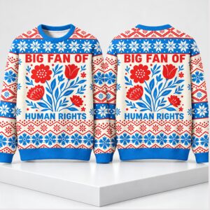 Big Fan Of Human Rights Christmas 2026 Ugly Sweater