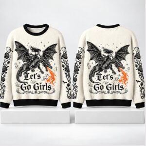 Dragon Lets Go Girls Christmas 2026 Ugly Sweater