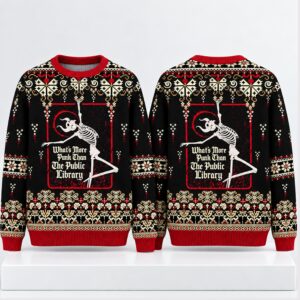 Whats More Punk Than The Public Library Christmas 2026 Ugly Sweater
