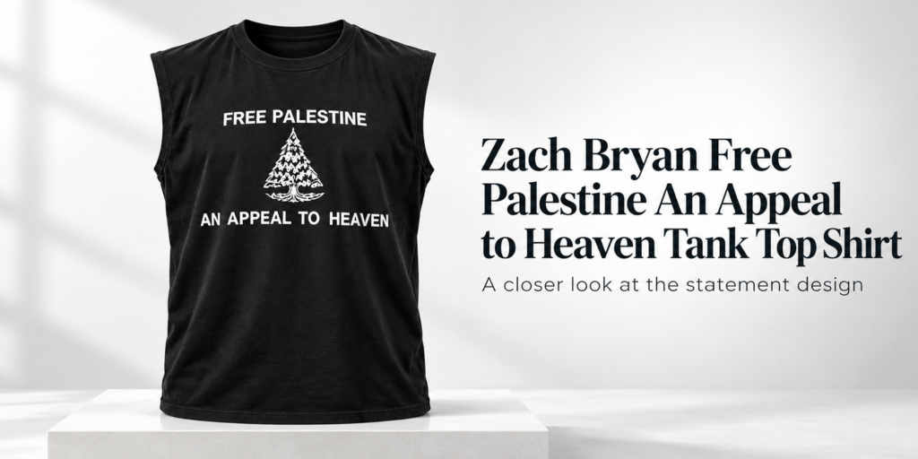 Zach Bryan Free Palestine An Appeal To Heaven Tank Top Shirt Banner
