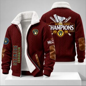 c9VKEgiu Brewers 2026 NLCS National League Champions Fleece Jacket 1 1 1