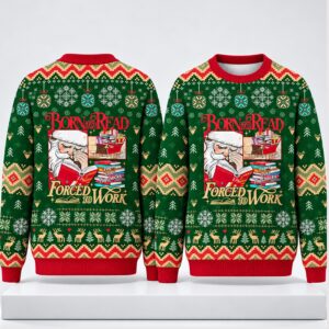 Born To Read Forced To Work Christmas 2026 Ugly Sweater