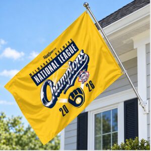 ea5fF02e Brewers 2026 NLCS World Series National League Champions Flag 1 1 1