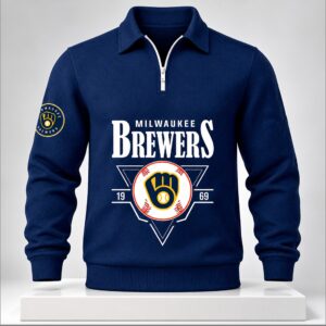 Brewers 2026 Est 1969 Polo Quarter Zip 8 gbs36q4e Brewers 2026 Est 1969 Polo Quarter Zip 1 1