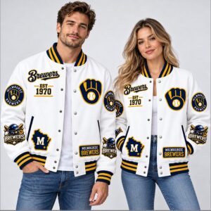 iPhw1FWZ Brewers Baseball 2026 Coat Est 1970 Jacket 1 1 1