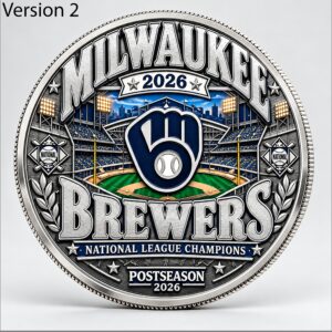 mKu96pou Brewers 2026 National League Champions Postseason Coin 1 1 1