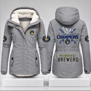 mU4uyHjW Brewers 2026 National League Champions Fleece Jacket 1 1
