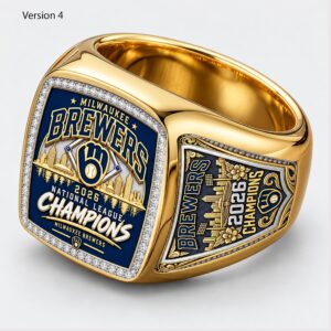 w0fJ7MdV Brewers 2026 NLCS National League Champions Ring 3 1 1