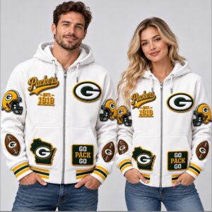 zWwizcmf Packers Football 2026 Coat Est 1919 Go Pack Go Zip Hoodie 1 1 1